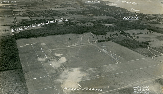 1984 photo of Barrie Airport