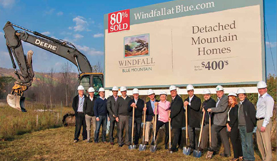 photo of groundbreaking ceremony of Windfall at Bliue
